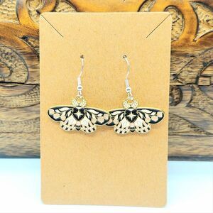 Whimsical Moth Earrings Cottagecore Fairy Garden Boho Butterfly